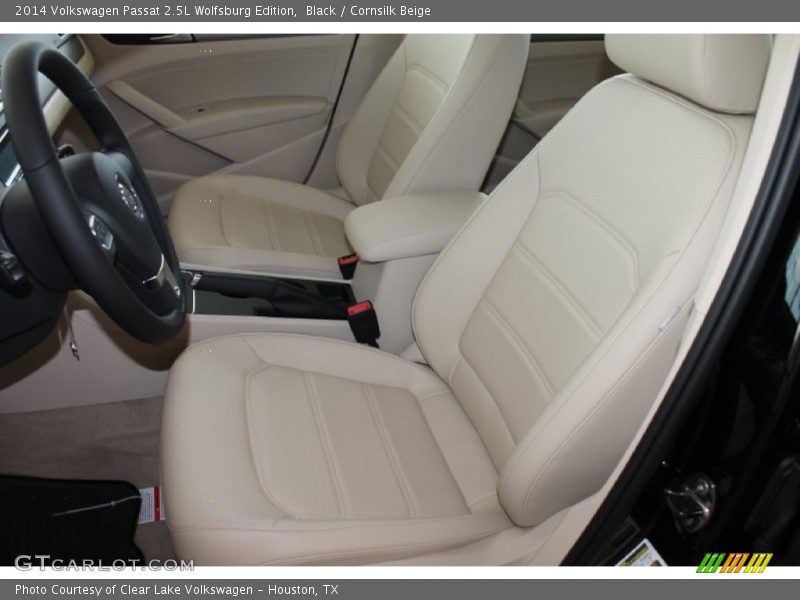 Black / Cornsilk Beige 2014 Volkswagen Passat 2.5L Wolfsburg Edition