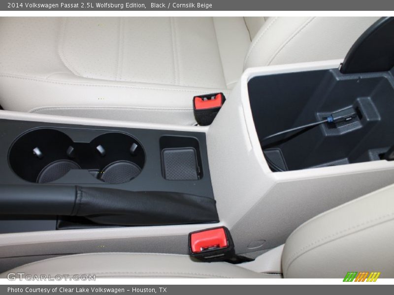 Black / Cornsilk Beige 2014 Volkswagen Passat 2.5L Wolfsburg Edition