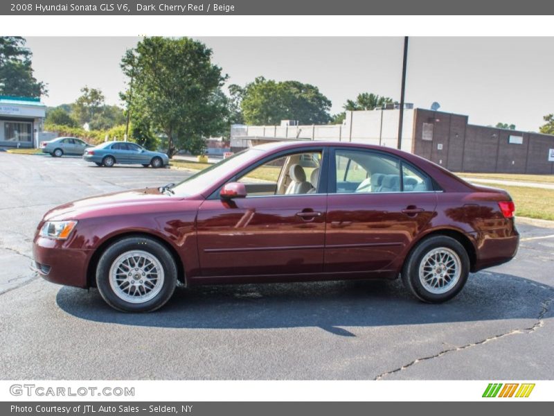 Dark Cherry Red / Beige 2008 Hyundai Sonata GLS V6