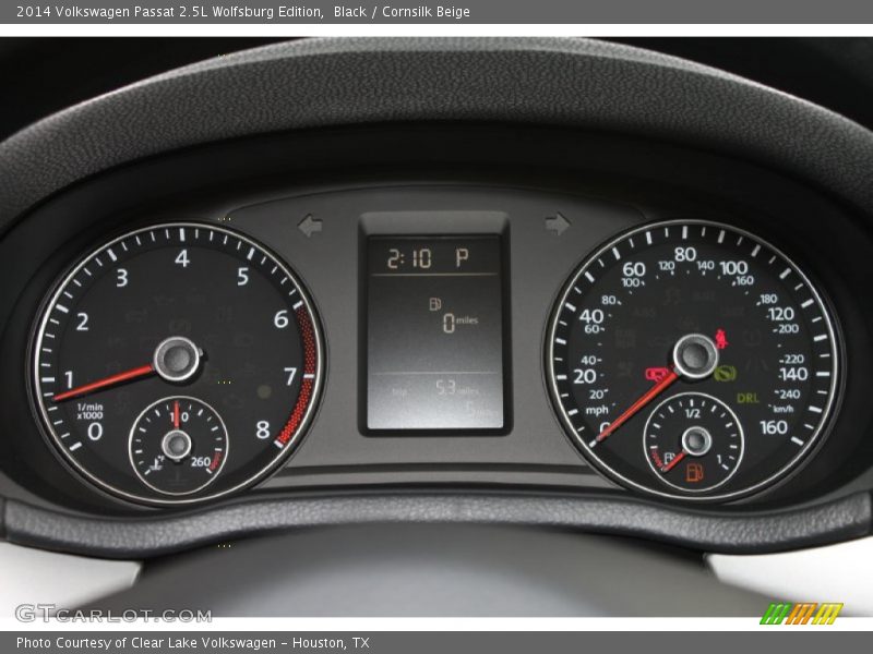 Black / Cornsilk Beige 2014 Volkswagen Passat 2.5L Wolfsburg Edition