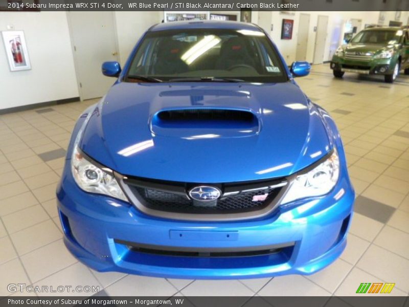 WR Blue Pearl / STI Black Alcantara/ Carbon Black Leather 2014 Subaru Impreza WRX STi 4 Door