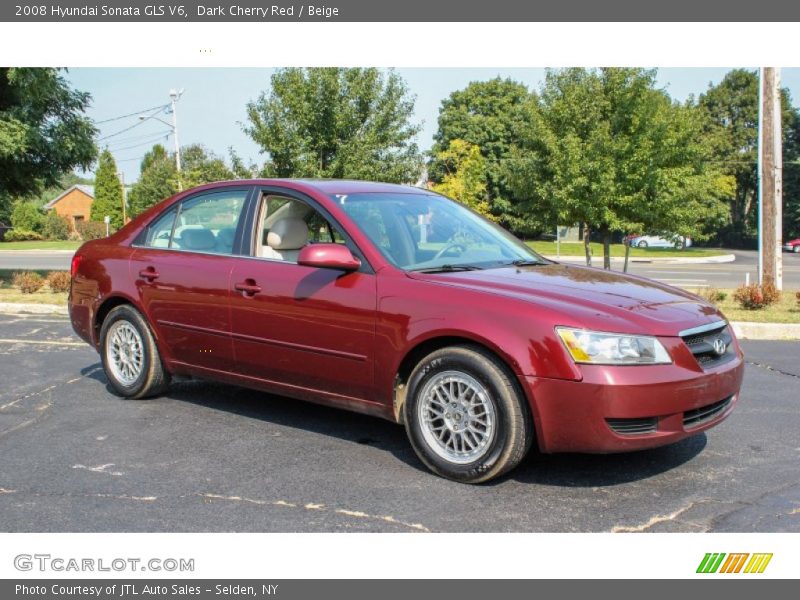 Dark Cherry Red / Beige 2008 Hyundai Sonata GLS V6
