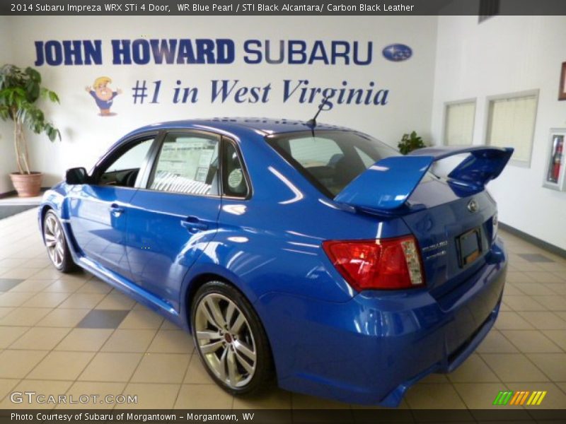 WR Blue Pearl / STI Black Alcantara/ Carbon Black Leather 2014 Subaru Impreza WRX STi 4 Door