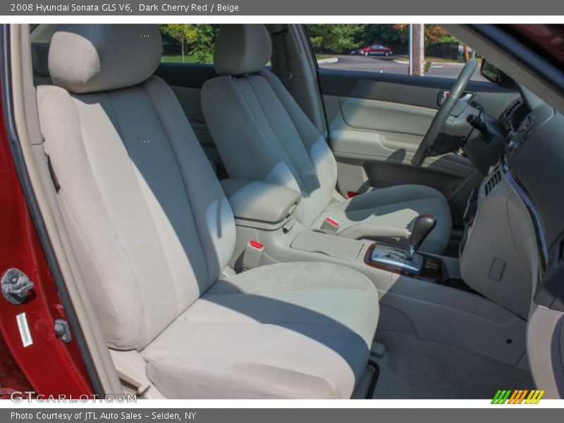 Dark Cherry Red / Beige 2008 Hyundai Sonata GLS V6
