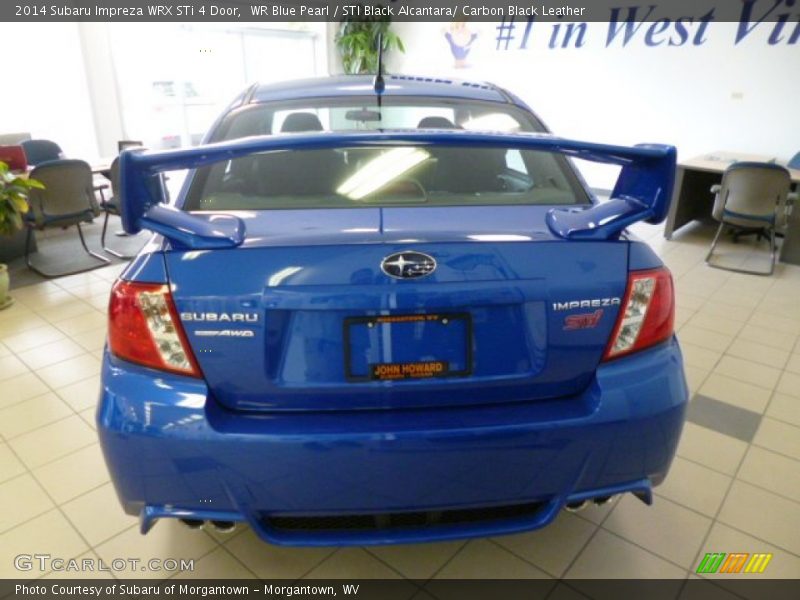 WR Blue Pearl / STI Black Alcantara/ Carbon Black Leather 2014 Subaru Impreza WRX STi 4 Door