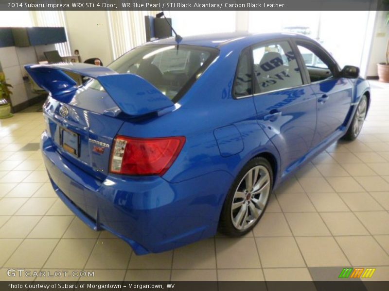 WR Blue Pearl / STI Black Alcantara/ Carbon Black Leather 2014 Subaru Impreza WRX STi 4 Door