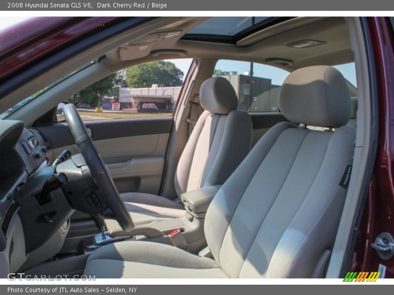 Dark Cherry Red / Beige 2008 Hyundai Sonata GLS V6