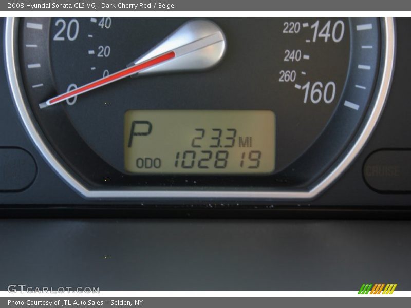 Dark Cherry Red / Beige 2008 Hyundai Sonata GLS V6