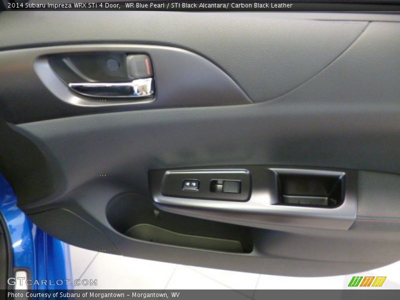 WR Blue Pearl / STI Black Alcantara/ Carbon Black Leather 2014 Subaru Impreza WRX STi 4 Door