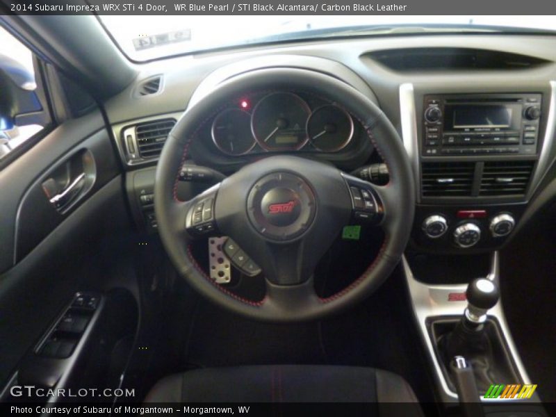 WR Blue Pearl / STI Black Alcantara/ Carbon Black Leather 2014 Subaru Impreza WRX STi 4 Door