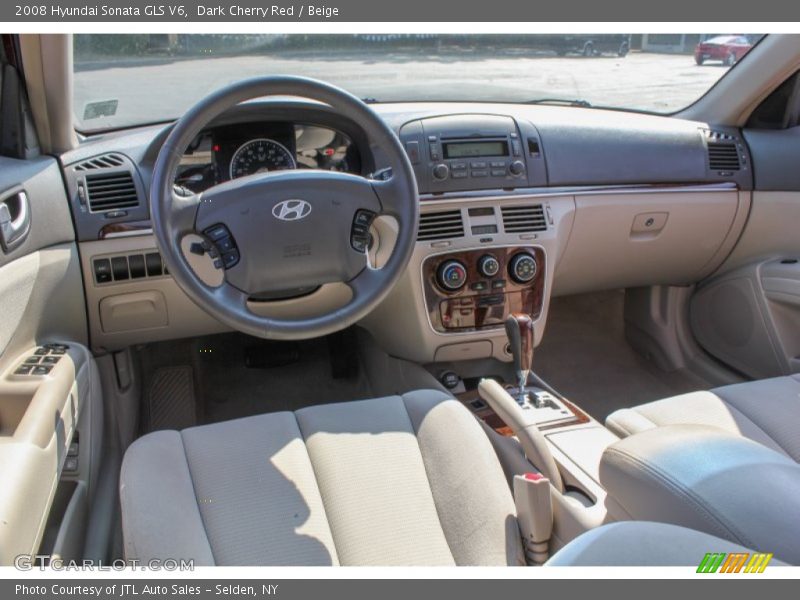 Dark Cherry Red / Beige 2008 Hyundai Sonata GLS V6