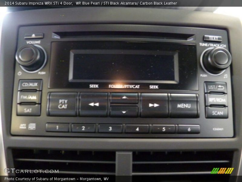 WR Blue Pearl / STI Black Alcantara/ Carbon Black Leather 2014 Subaru Impreza WRX STi 4 Door