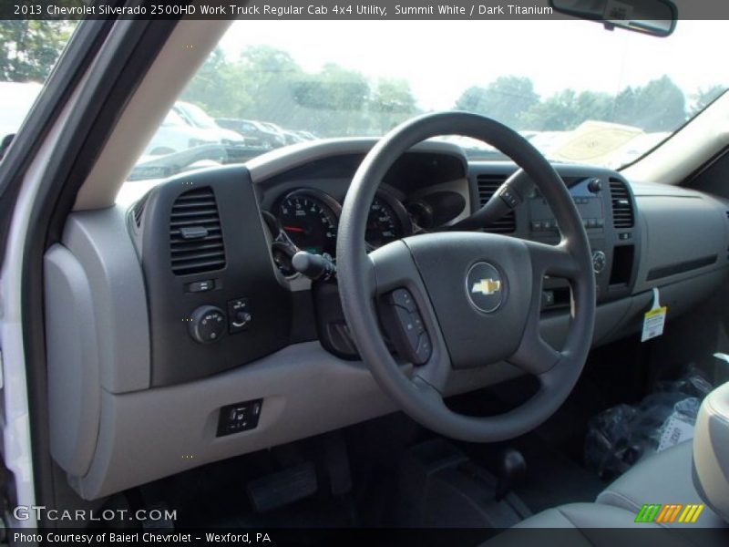 Summit White / Dark Titanium 2013 Chevrolet Silverado 2500HD Work Truck Regular Cab 4x4 Utility