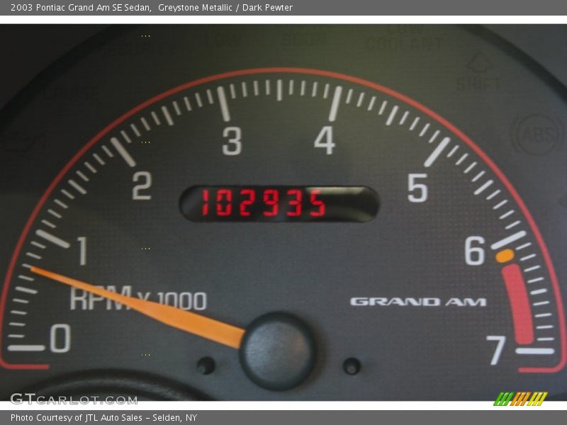 Greystone Metallic / Dark Pewter 2003 Pontiac Grand Am SE Sedan