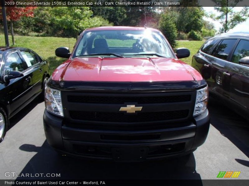 Dark Cherry Red Metallic / Dark Titanium 2009 Chevrolet Silverado 1500 LS Extended Cab 4x4