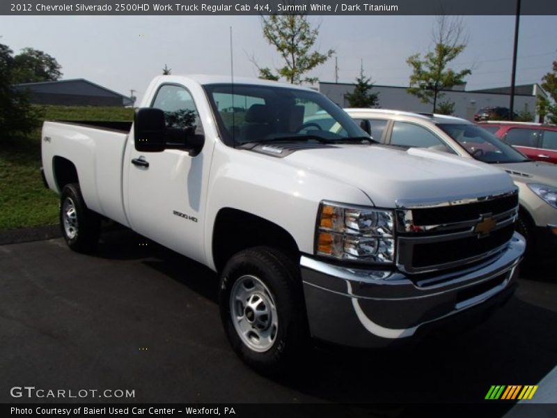 Summit White / Dark Titanium 2012 Chevrolet Silverado 2500HD Work Truck Regular Cab 4x4