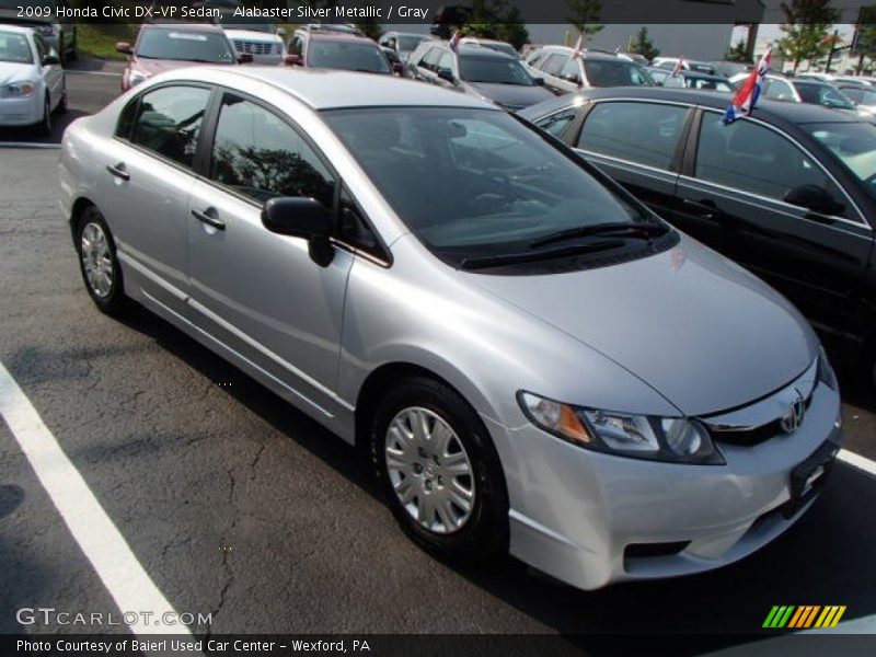 Alabaster Silver Metallic / Gray 2009 Honda Civic DX-VP Sedan