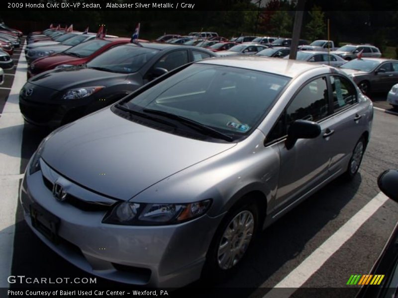 Alabaster Silver Metallic / Gray 2009 Honda Civic DX-VP Sedan