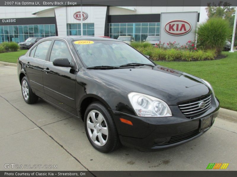 Ebony Black / Beige 2007 Kia Optima LX