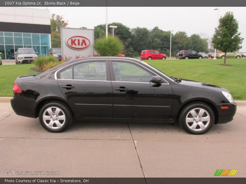 Ebony Black / Beige 2007 Kia Optima LX