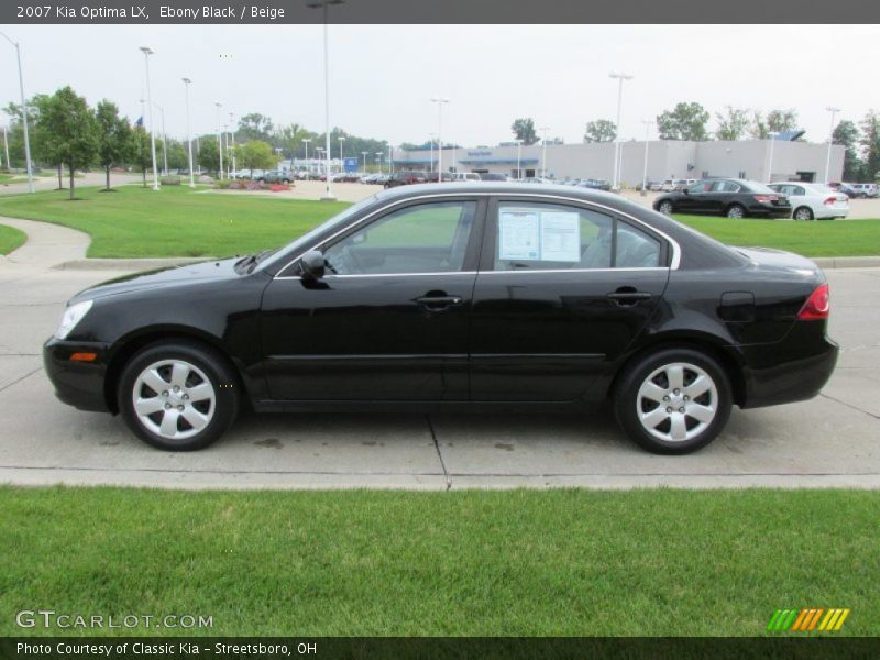 Ebony Black / Beige 2007 Kia Optima LX