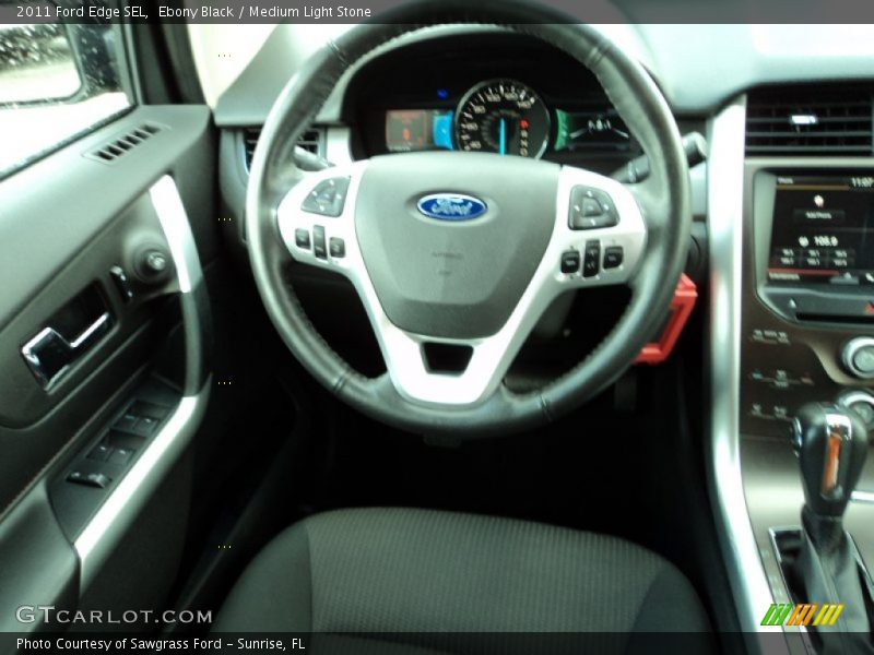 Ebony Black / Medium Light Stone 2011 Ford Edge SEL