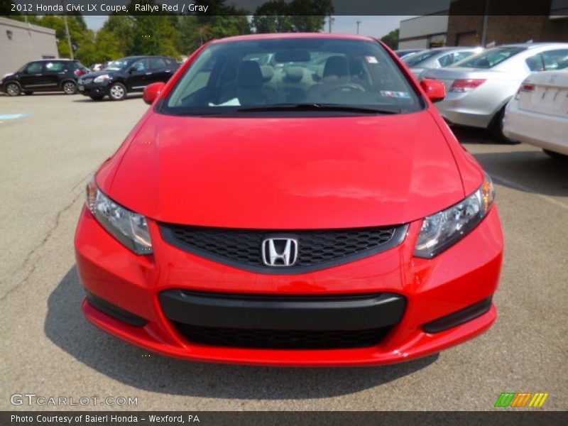 Rallye Red / Gray 2012 Honda Civic LX Coupe