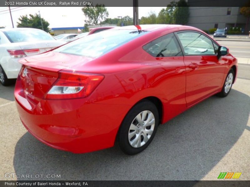 Rallye Red / Gray 2012 Honda Civic LX Coupe