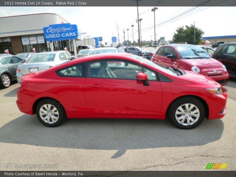 Rallye Red / Gray 2012 Honda Civic LX Coupe