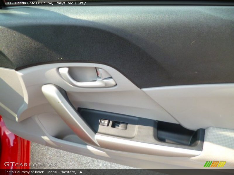 Rallye Red / Gray 2012 Honda Civic LX Coupe