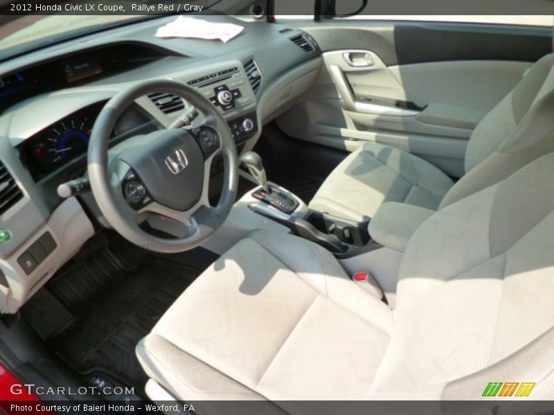 Rallye Red / Gray 2012 Honda Civic LX Coupe