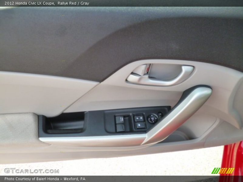 Rallye Red / Gray 2012 Honda Civic LX Coupe