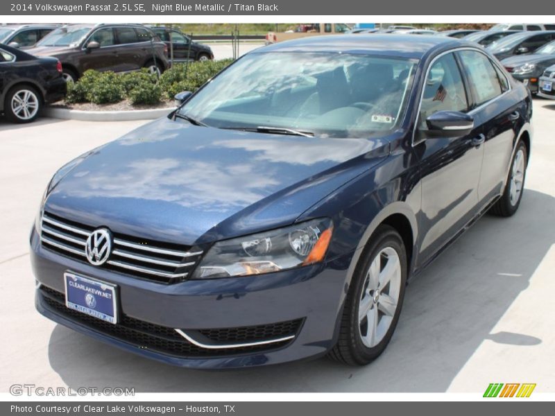 Night Blue Metallic / Titan Black 2014 Volkswagen Passat 2.5L SE