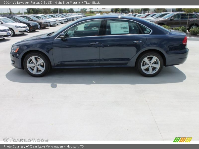 Night Blue Metallic / Titan Black 2014 Volkswagen Passat 2.5L SE