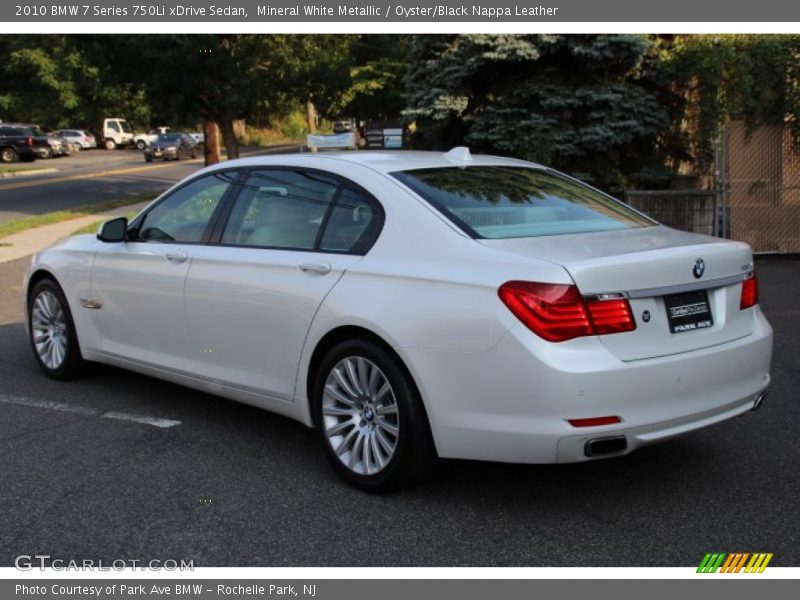 Mineral White Metallic / Oyster/Black Nappa Leather 2010 BMW 7 Series 750Li xDrive Sedan