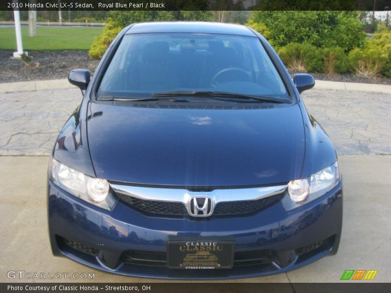 Royal Blue Pearl / Black 2010 Honda Civic LX-S Sedan