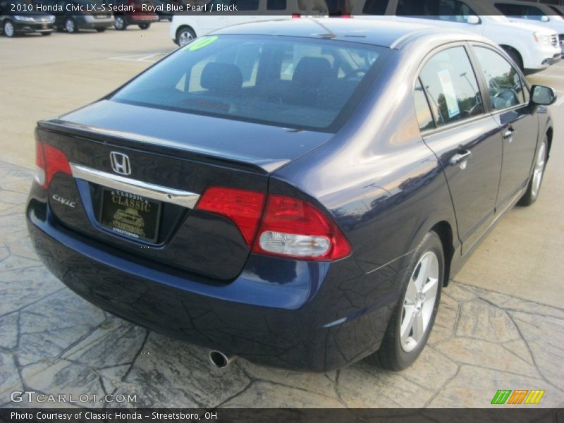 Royal Blue Pearl / Black 2010 Honda Civic LX-S Sedan