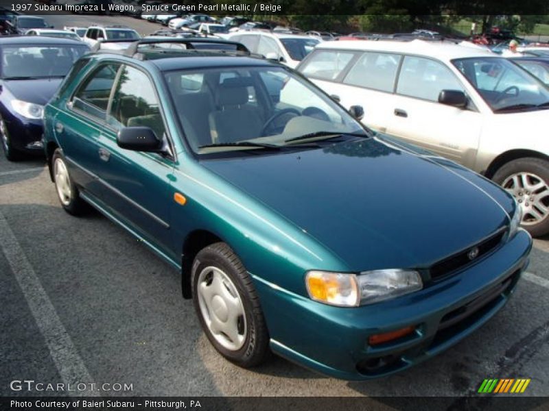 Spruce Green Pearl Metallic / Beige 1997 Subaru Impreza L Wagon