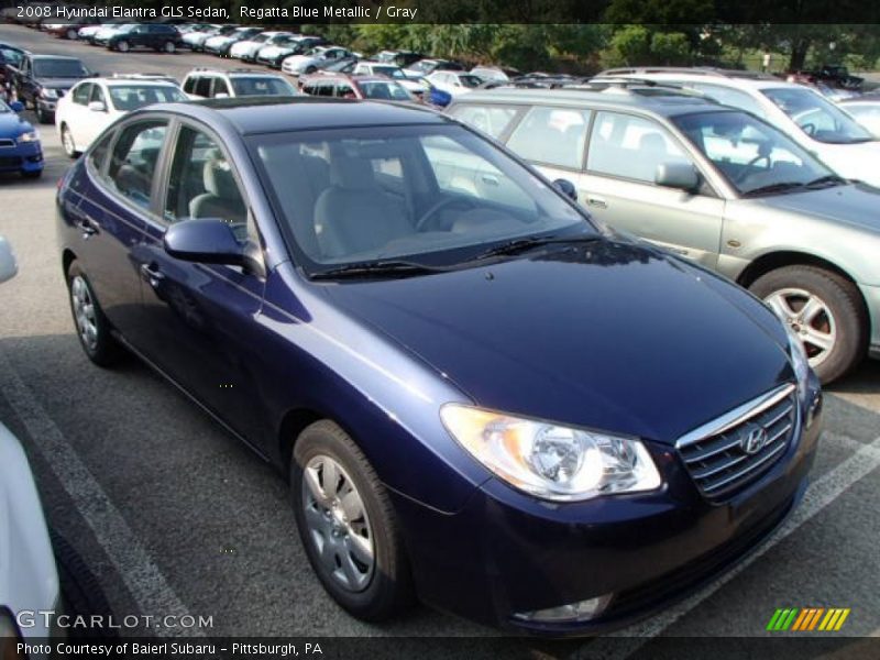 Regatta Blue Metallic / Gray 2008 Hyundai Elantra GLS Sedan