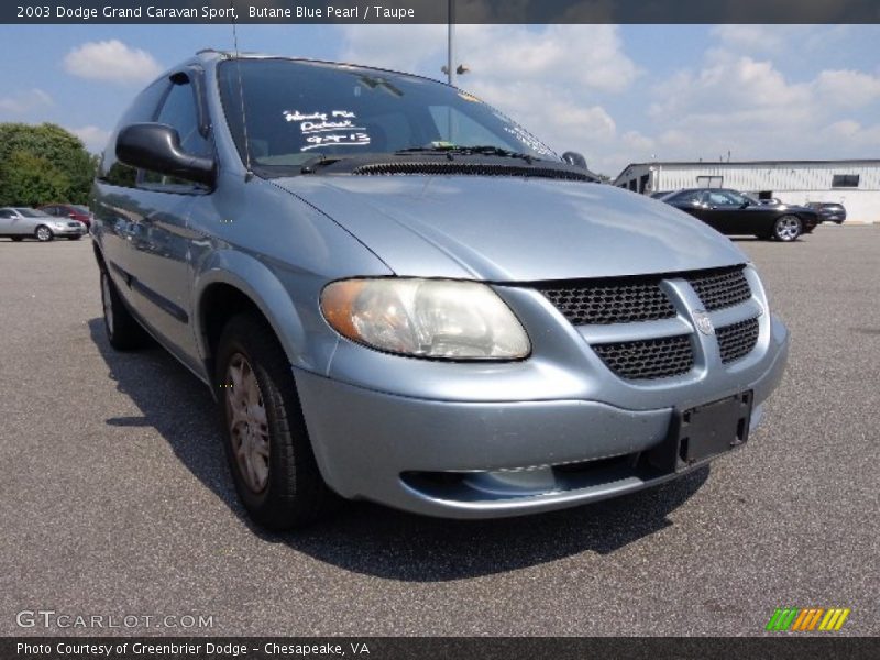 Butane Blue Pearl / Taupe 2003 Dodge Grand Caravan Sport