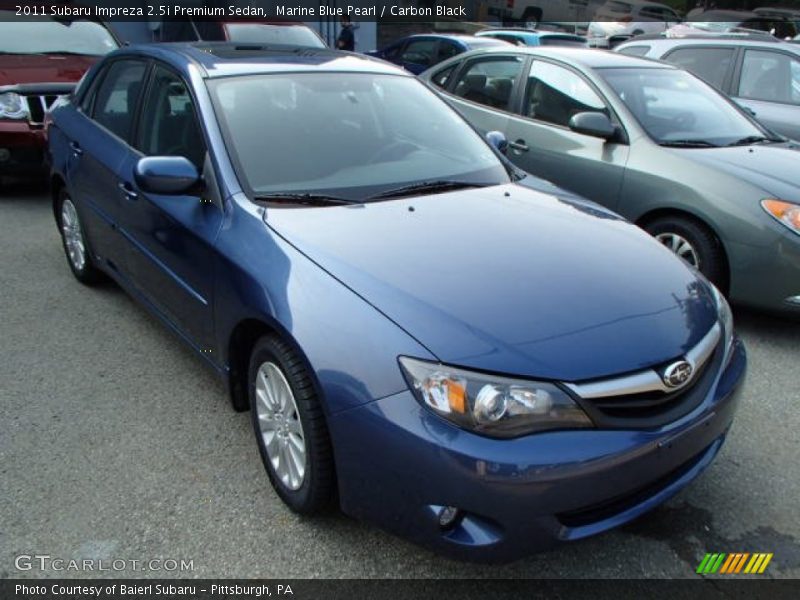 Marine Blue Pearl / Carbon Black 2011 Subaru Impreza 2.5i Premium Sedan
