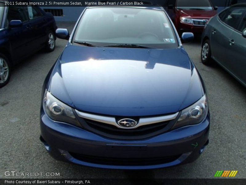 Marine Blue Pearl / Carbon Black 2011 Subaru Impreza 2.5i Premium Sedan