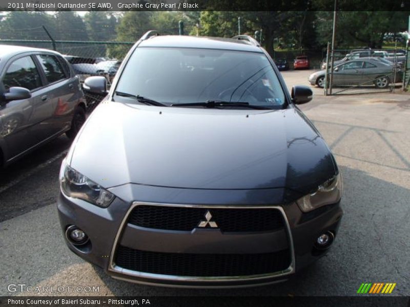 Graphite Gray Pearl / Black 2011 Mitsubishi Outlander SE AWD
