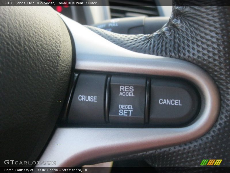 Royal Blue Pearl / Black 2010 Honda Civic LX-S Sedan