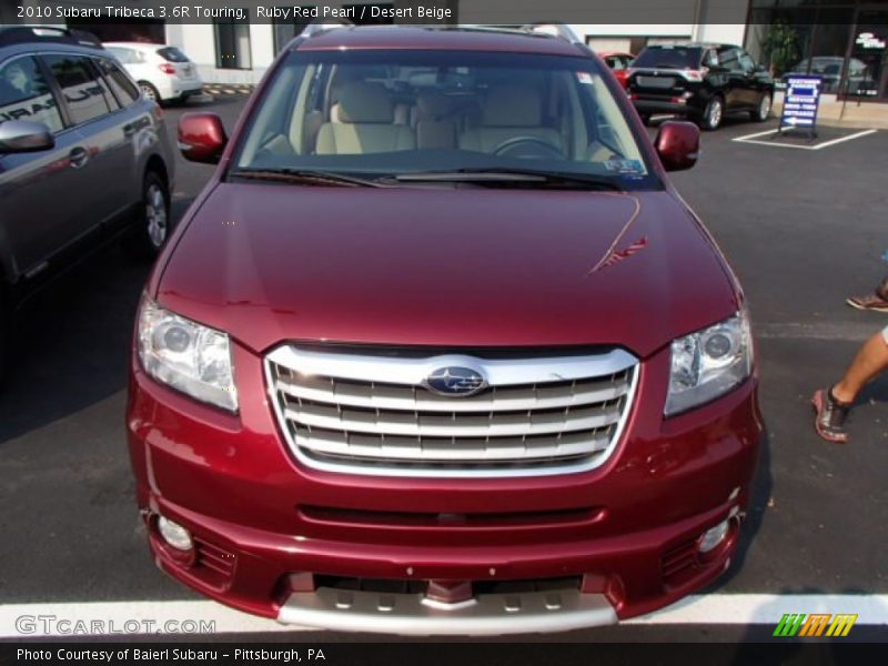 Ruby Red Pearl / Desert Beige 2010 Subaru Tribeca 3.6R Touring