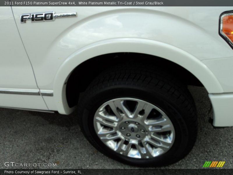 White Platinum Metallic Tri-Coat / Steel Gray/Black 2011 Ford F150 Platinum SuperCrew 4x4
