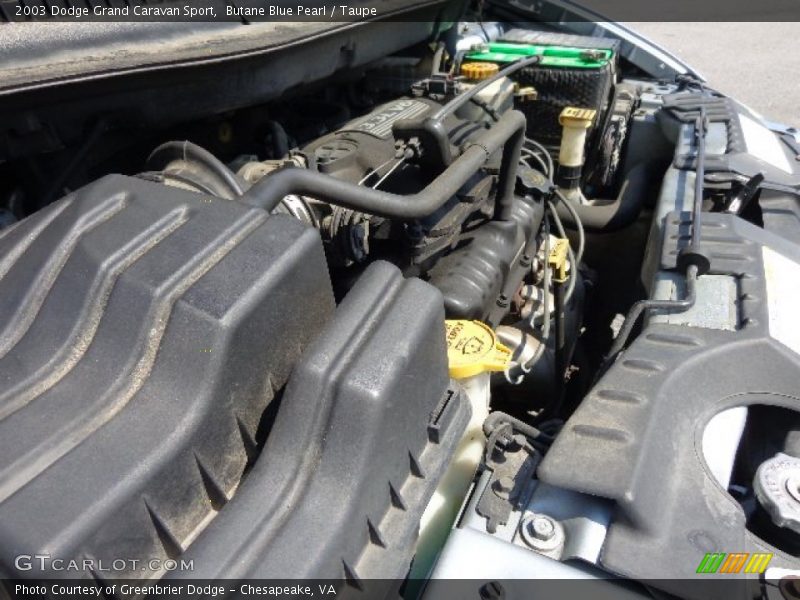 Butane Blue Pearl / Taupe 2003 Dodge Grand Caravan Sport