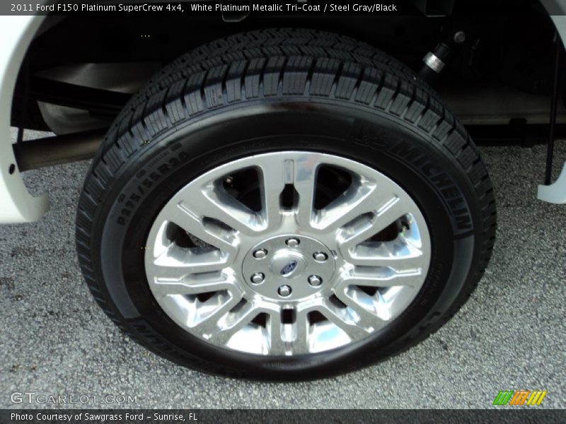 White Platinum Metallic Tri-Coat / Steel Gray/Black 2011 Ford F150 Platinum SuperCrew 4x4