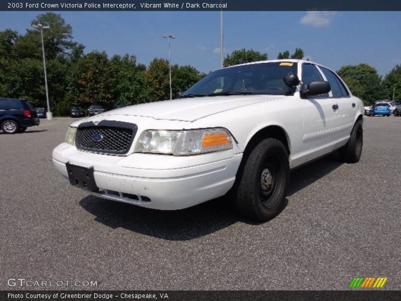 Vibrant White / Dark Charcoal 2003 Ford Crown Victoria Police Interceptor