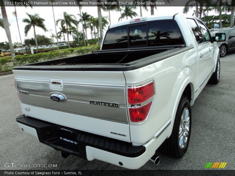 White Platinum Metallic Tri-Coat / Steel Gray/Black 2011 Ford F150 Platinum SuperCrew 4x4